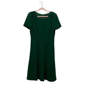TAHARI Arthur S Levine Green Fit & Flare Size 10 Dress Holiday Business Career